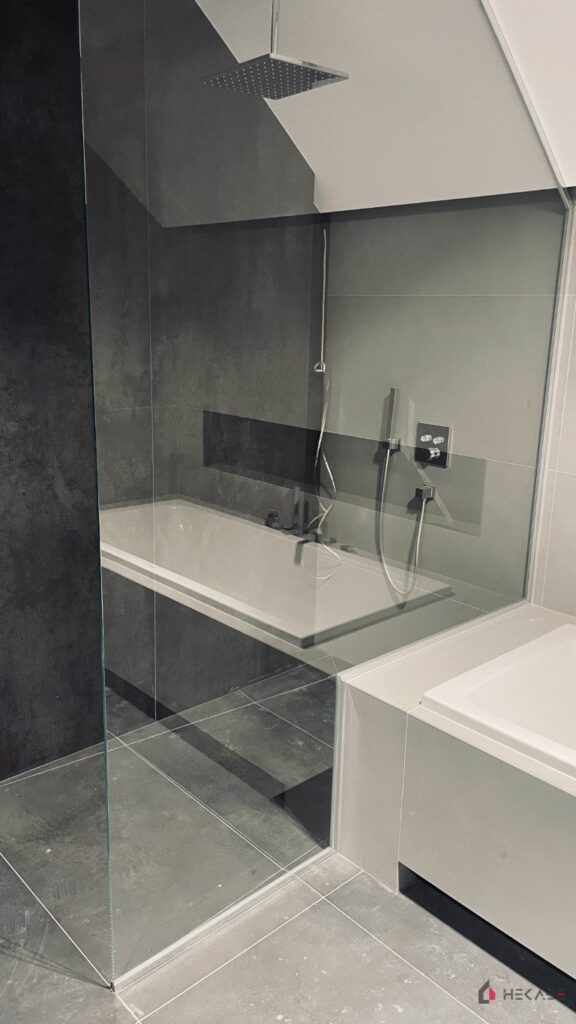 Łazienka Bażantów Katowice — projekt Hekabe, wykończenia wnętrz premium