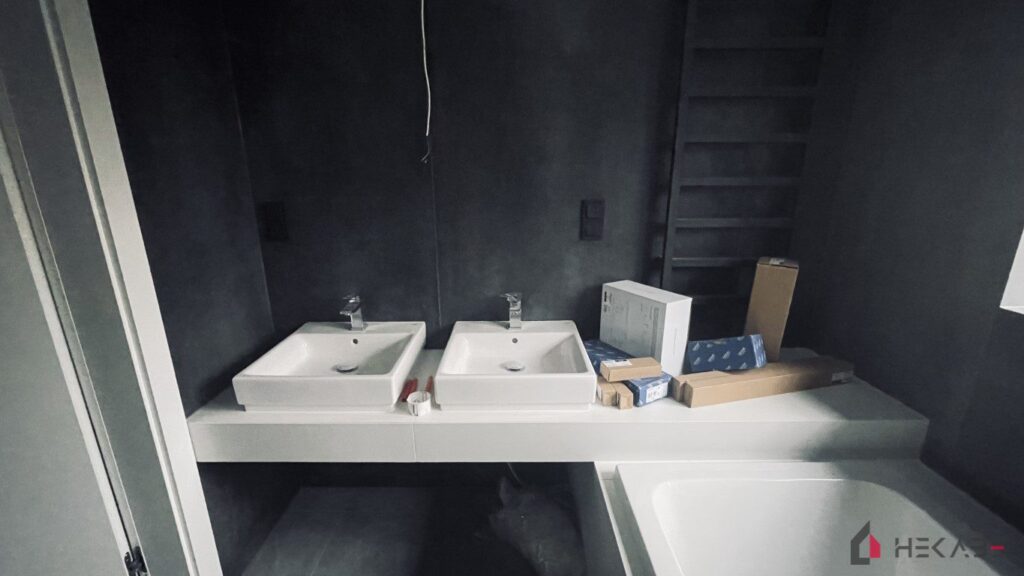 Łazienka Bażantów Katowice — projekt Hekabe, wykończenia wnętrz premium