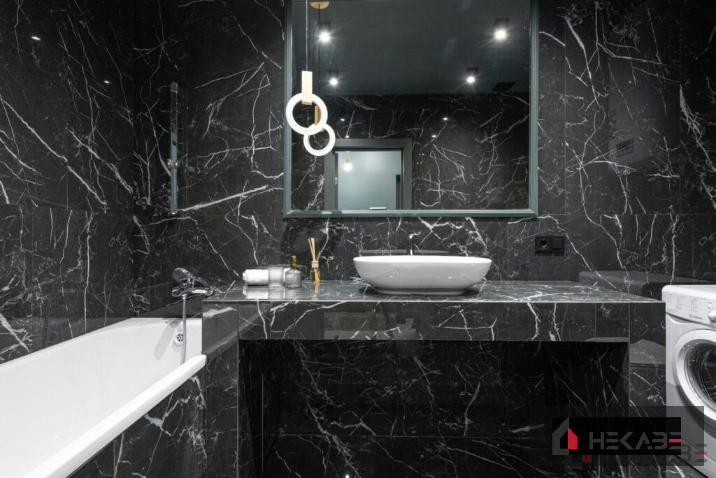 Lazienka premium czarny marmur Nero Marquina Damrota Katowice Hekabe 2