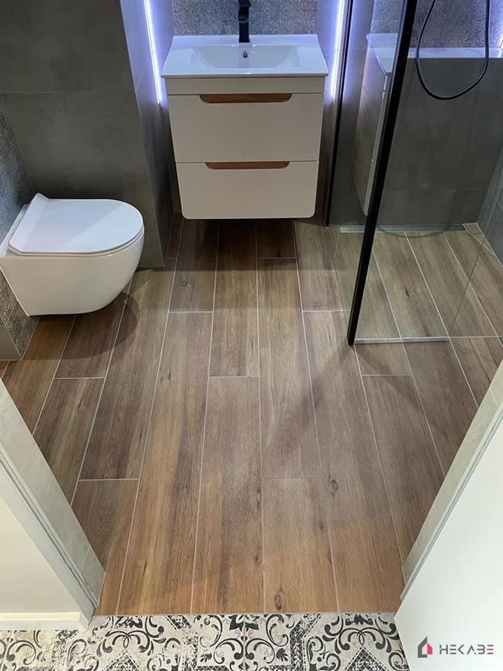 Łazienka Osiedle Franciszkańskie Katowice — projekt Hekabe, wykończenia wnętrz premium