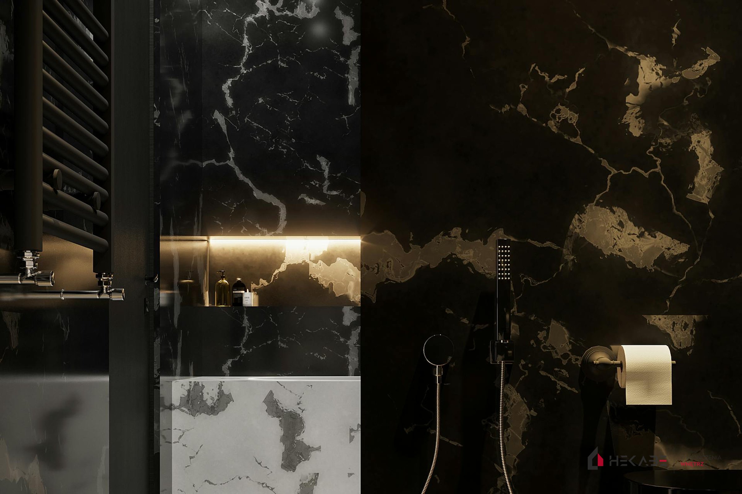 Łazienka Smolna Katowice — realizacja Hekabe 1