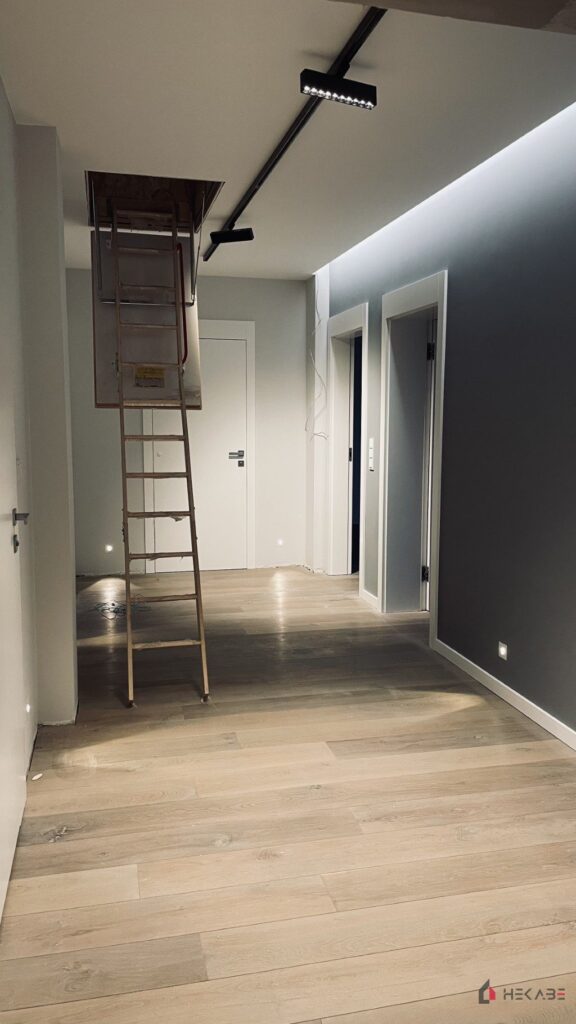 Mieszkanie Ceglana Katowice — projekt Hekabe, wykończenia wnętrz premium