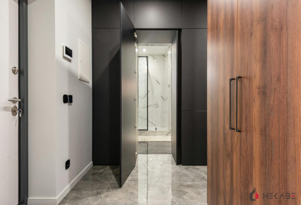 Mieszkanie Olimpijska Katowice — projekt Hekabe, wykończenia wnętrz premium