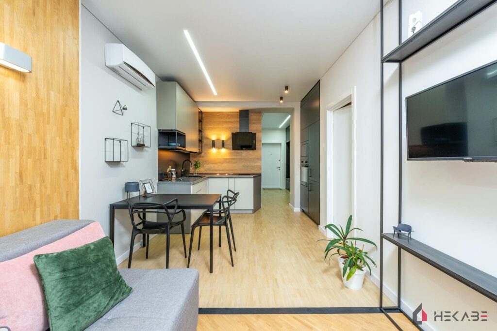 Mieszkanie Słoneczna Katowice — projekt Hekabe, wykończenia wnętrz premium